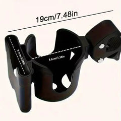 2 in 1 Stroller Cup Holder Phone Slot ABS PP Universal Drink Bottle Holder Stroller Storage Bracket for Baby Travel Daily Use