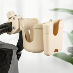 2 in 1 Stroller Cup Holder Phone Slot ABS PP Universal Drink Bottle Holder Stroller Storage Bracket for Baby Travel Daily Use