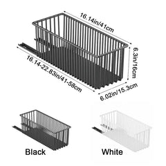 Carbon Steel Sliding Drawer Rack Pull Out Large Capacity Spice Box Storage Rack Rust-Resistant Adjustable