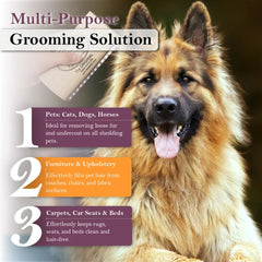 Dog Deshedding Brush, Pet Hair Remover Comb for Shedding & Grooming, Wooden Undercoat Tool for Short Long Hair