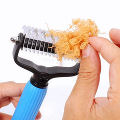 Dog Comb Knife Dogs Combs Double-Sided Pet Hair Remover Stainless Steel Dog Brush for Hair Knot Cleaning Dogs Brush Pet Products
