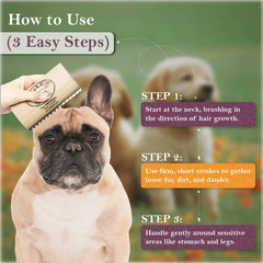 Dog Deshedding Brush, Pet Hair Remover Comb for Shedding & Grooming, Wooden Undercoat Tool for Short Long Hair