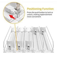Push Rack Beverage Thruster Dispenser Storage for Soda Can Self-Pushing Kitchen Counter Organizer Fridge Shelf Canned Beverage
