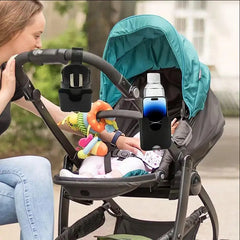 2 in 1 Stroller Cup Holder Phone Slot ABS PP Universal Drink Bottle Holder Stroller Storage Bracket for Baby Travel Daily Use