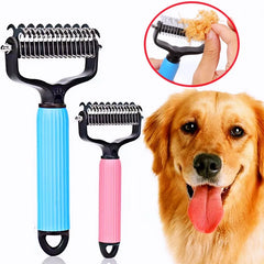 Dog Comb Knife Dogs Combs Double-Sided Pet Hair Remover Stainless Steel Dog Brush for Hair Knot Cleaning Dogs Brush Pet Products
