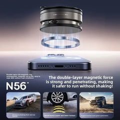 Vacuum Magnetic Phone Bracket Multi-Angles Adjustment Strong Magnet Suction Design Foldable Mini Car Holder Navigation Stand New