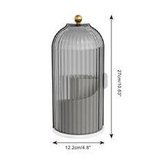360 Rotating Make up Brush Holder Organizer with Lid, Clear Dustproof Cosmetics Make up Organizer for Vanity Bathroom Countertop