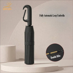 Automatic Folding Umbrella with Ring Buckle, Extra Large, Windproof, Reinforced & Thickened, Sun & Rain Dual-Use, Portable Sun U