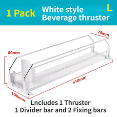 Push Rack Beverage Thruster Dispenser Storage for Soda Can Self-Pushing Kitchen Counter Organizer Fridge Shelf Canned Beverage